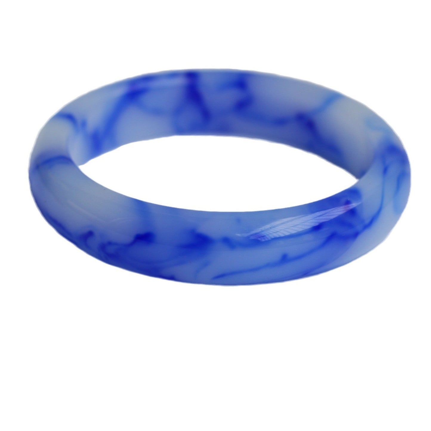 Wholesale of Xinjiang Hetian Jade, Outer Mongolian Jade "Blue Orchid" Bracelets, Gobi Jade Bracelets, and Gold Thread Jade Bracelets with Drifting Flower Patterns for Women